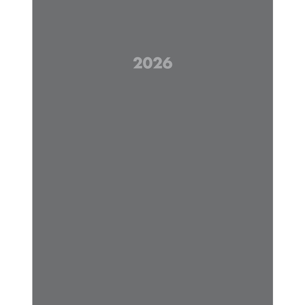 2026 Willow Creek Press Monthly Booklet Planner, 7-1/2in x 9-1/2in, Basic Gray, January To December, 57858 MPN:57858