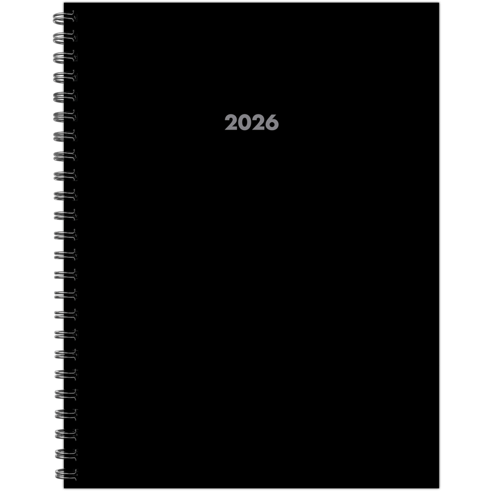 2026 Willow Creek Press Weekly/Monthly Softcover Planner, 8-1/2in x 11in, Basic Black, January To December, 57865 MPN:57865