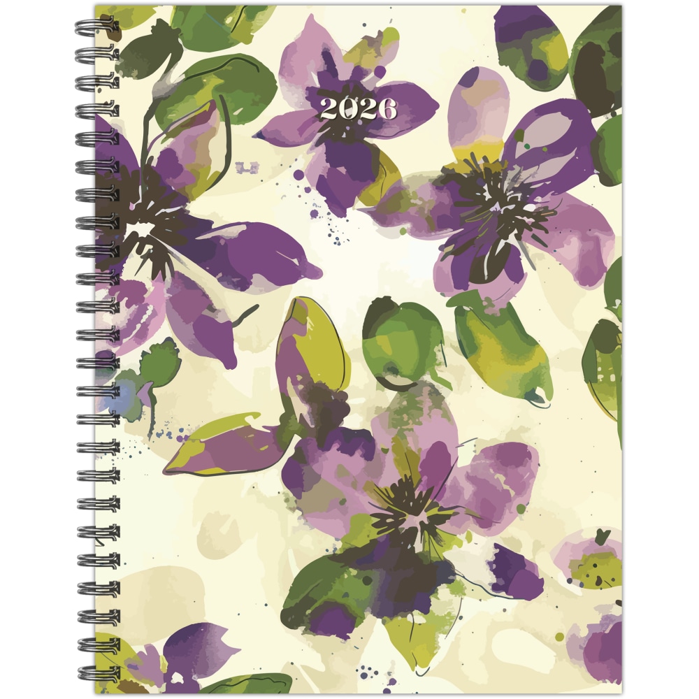 2026 Willow Creek Press Softcover Weekly/Monthly Planner, 6-1/2in x 8-1/2in, Watercolor Floral, January To December, 58459 MPN:58459