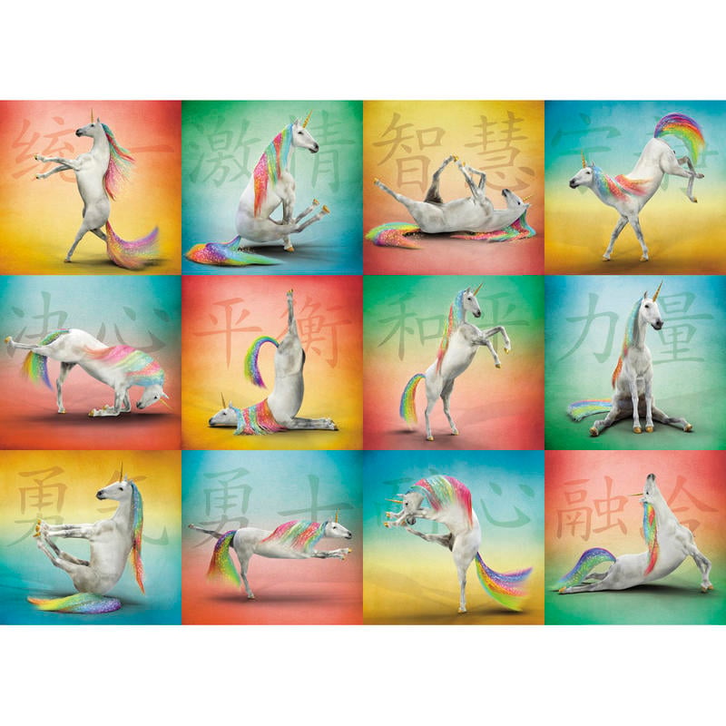 Willow Creek Press 1, 000-Piece Puzzle, 26-5/8in x 19-1/4in, Unicorn Yoga MPN:48352
