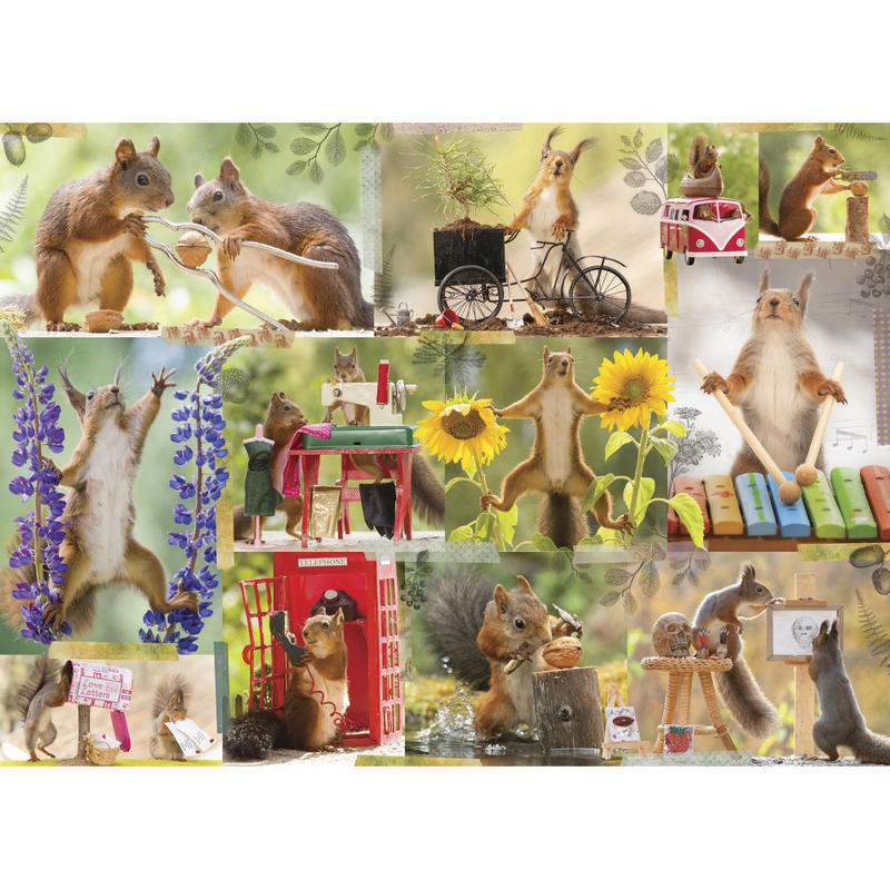 Willow Creek Press 1, 000-Piece Puzzle, 26-5/8in x 19-1/4in, Gettin Squirrelly MPN:48598