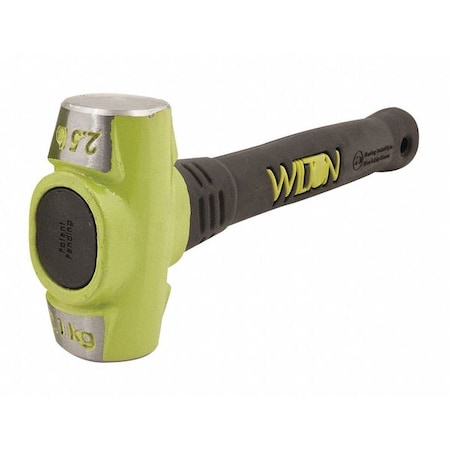 2 1/2 lb Sledge Hammer, 12 in L Steel Handle, Steel Head, Black/Hi-Vis Green MPN:20212