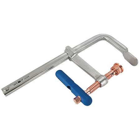 16 in Bar Clamp, Copper-Plated Steel Handle and 4 3/4 in Throat Depth MPN:2400S-16C