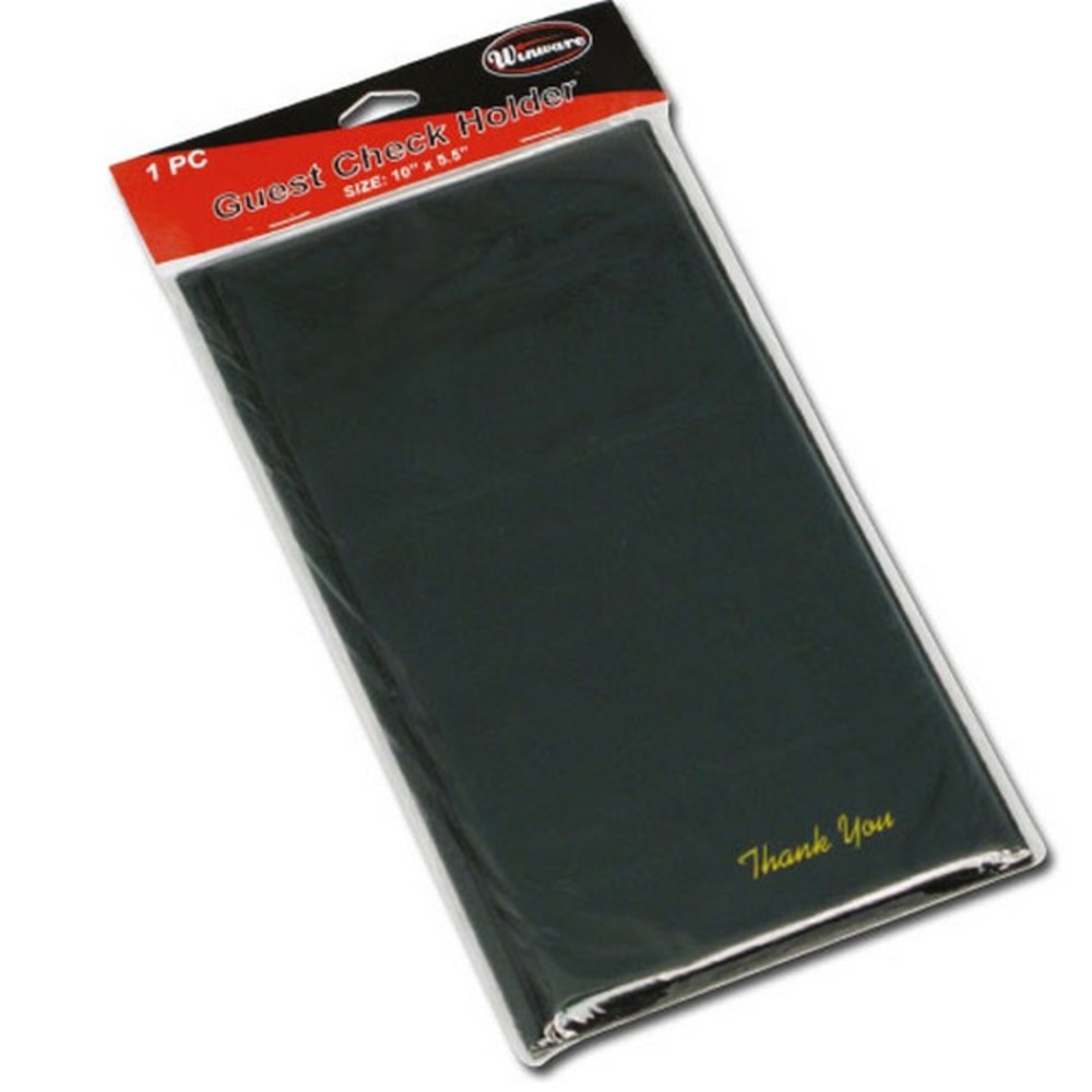 Winco Check Presenter, 6in x 11 1/2in, Black MPN:CHK-1K