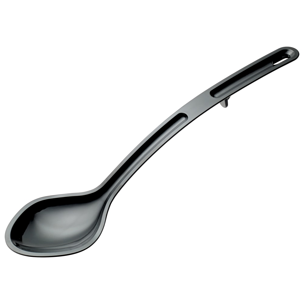 Winco CURV Dual Spout 13in Serving Spoon, 1.5 Oz, Black MPN:CVSS-13K