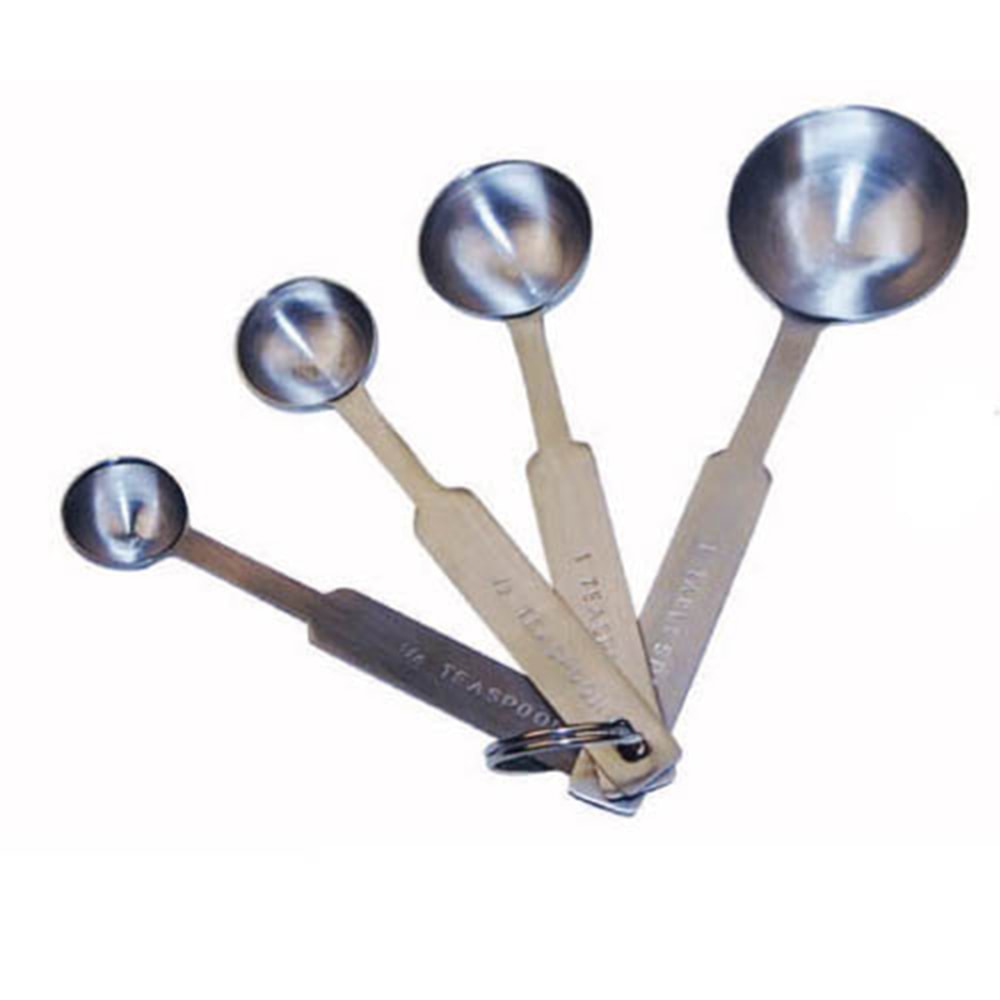 Winco 4-Piece Measuring Spoon Set, Silver MPN:MSPD-4X