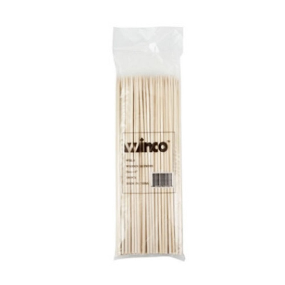 Winco Bamboo Skewers, 8in, Brown, Pack Of 100 Skewers MPN:WSK-08
