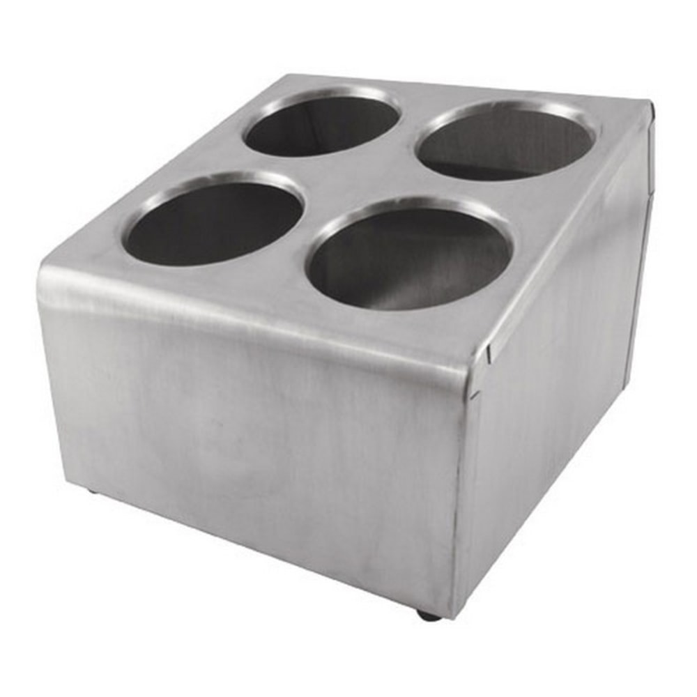 Winco Stainless Steel 4-Hole Cylinder Holder, 8inH x 10inW x 11-3/4inD, Silver MPN:FC-4H