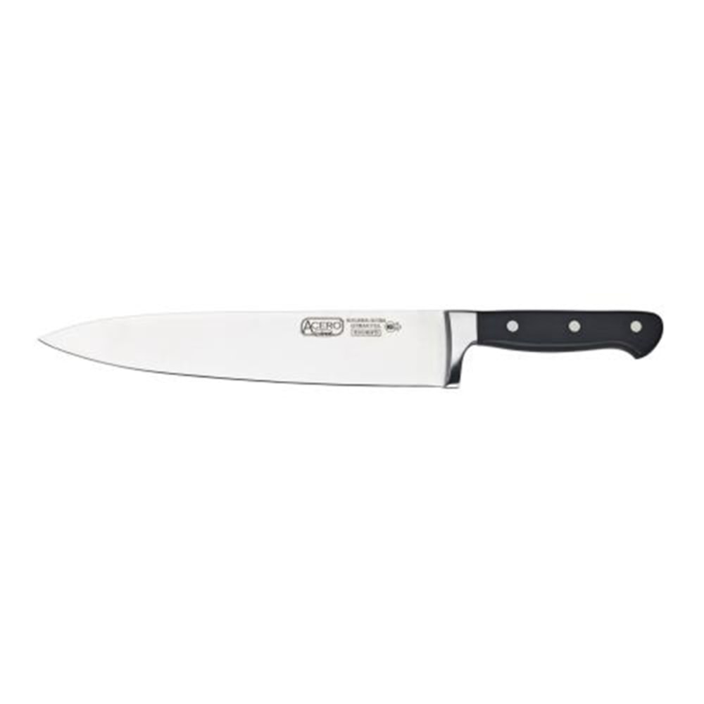 Winco Acero Forged Carbon German Steel Chef Knife, 10in, Silver MPN:KFP-100