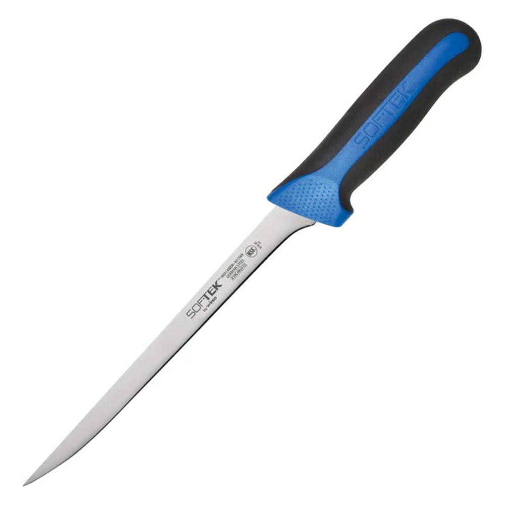 Winco Sof-Tek Fillet Knife, 8in, Blue/Black MPN:KSTK-82