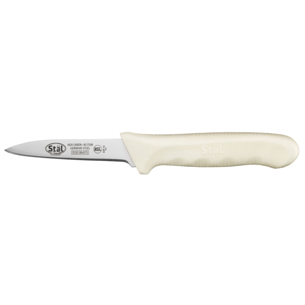 Winco St&auml; l Paring Knives, 3-1/4in, Silver/White, Pack Of 2 Knives MPN:KWP-30