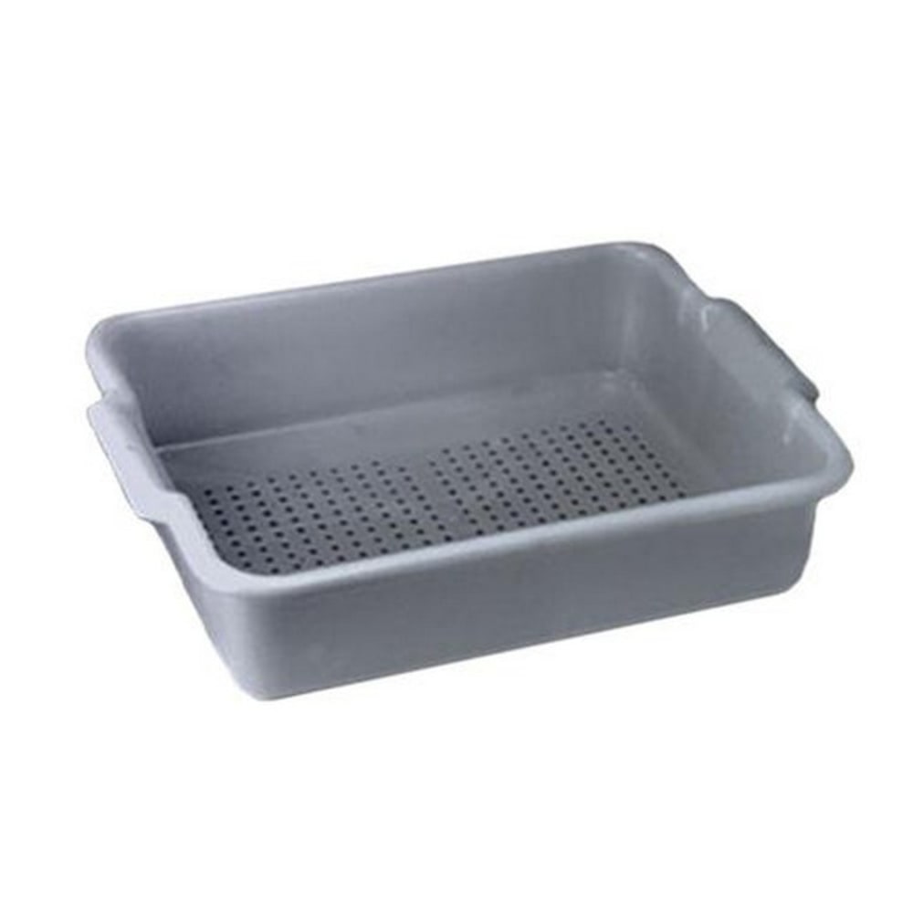 Winco Perforated Bus Tub, 4-3/4inH x 15inW x 20inD, Gray MPN:PLP-5G