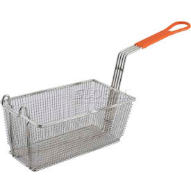 Winco FB-10 Heavy Duty Fry Basket Rectangle Orange Plastic FB-10 - Pkg Qty 6