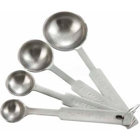 Winco MSPD-4X 4-Piece Deluxe Measuring Spoon Set Stainless Steel MSPD-4X - Pkg Qty 12