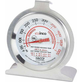 Winco TMT-OV2 Dial Oven Thermometer with Base and Hook TMT-OV2 - Pkg Qty 24