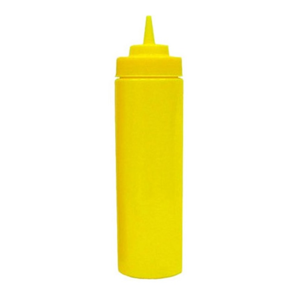 Winco Wide-Mouth Squeeze Bottles, 24 Oz, Yellow, Set Of 6 Bottles MPN:PSW-24Y