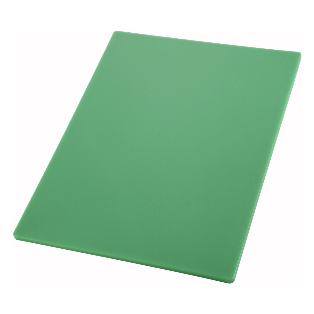 Winco Plastic HACCP Color-Coded Cutting Board, 12in x 18in, Green MPN:CBGR-1218