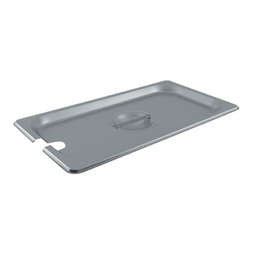 Winco Steam Table Notched Stainless-Steel Pan Cover, 1/3 Size, Silver MPN:SPCT