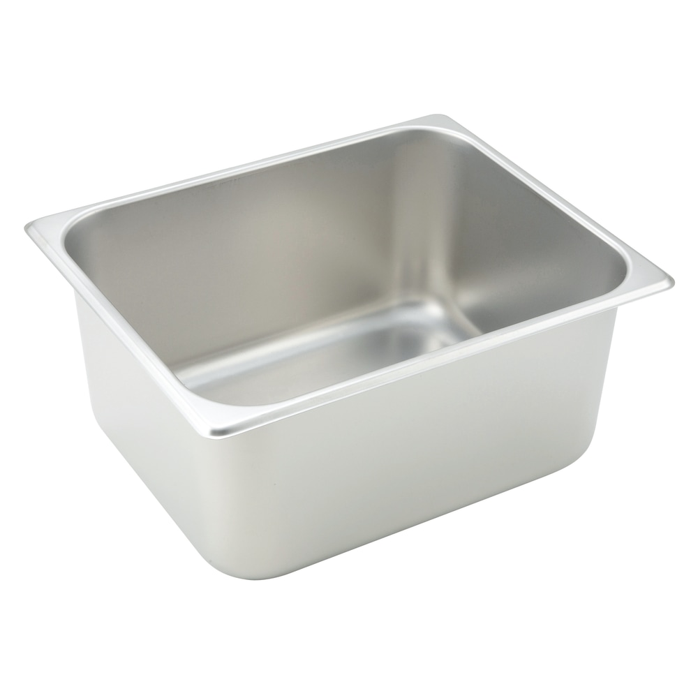 Winco Stainless Steel Straight-Sided Steam Pan, 6in, Silver MPN:SPH6