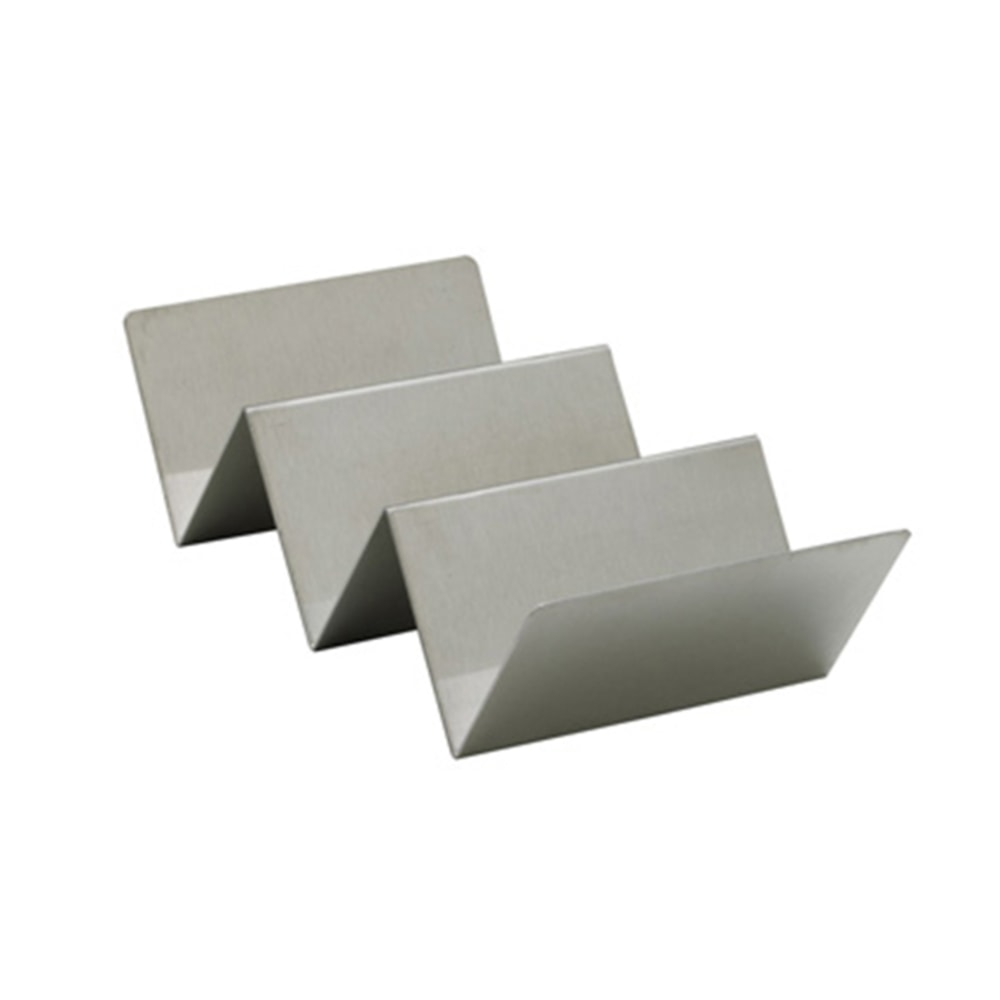 Winco Stainless Steel Taco Holder, 1-15/16inH x 3-15/16inW x 8-1/16inD, Silver MPN:TCHS-23