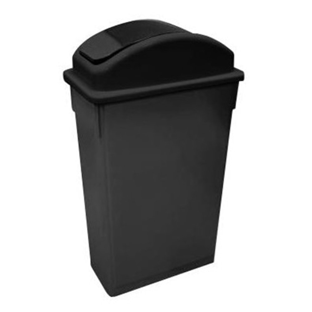 Winco Slim Trash Can, 23 Gallon, Black MPN:PTC-23K