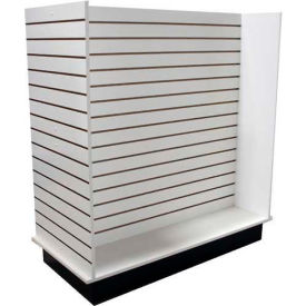 Slatwall H Display Fixture-White with Casters RTA-DS-H-White