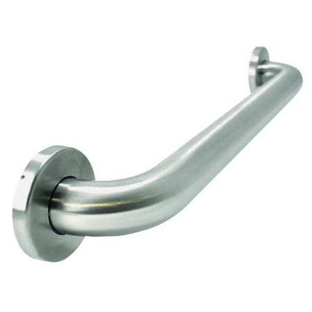 Wall Mounted ADA Compliant Grab Bar, 24 in L, 1-1/2 in Dia, Stainless Steel, Satin Finish, Silver MPN:WGB6SS24