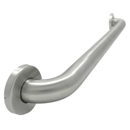 ADA Compliant Grab Bar, Wall Mount, 42 in L, 1-1/2 in Dia, Stainless Steel, Satin Finish, Silver MPN:WGB6SS42