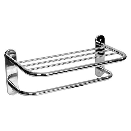 Towel Rack, 24in.Lx10in.W, Polished Chrome MPN:WMRBS24