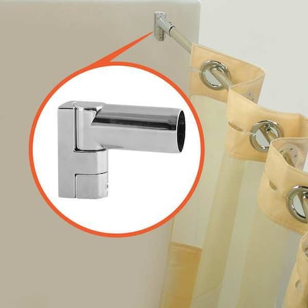 Curved Shower Rod, 57-3/4In, 9In Proj., PK6 MPN:WOCBS5SP