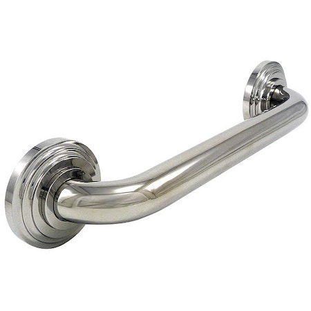 Tri-Step Flange Platinum Grab Bar, 24