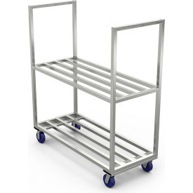 Winholt® Sani Mobile Cooler Aluminum Shelf Truck w/2 Shelves 63