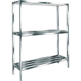 Winholt Aluminum Cooler & Backroom Shelving Tubular Style 3 Shelves 36