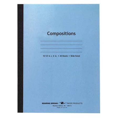 Case of Blue Composition Notebooks, Wide Ruled, 48 sht, 15 lb White Paper, 10.5