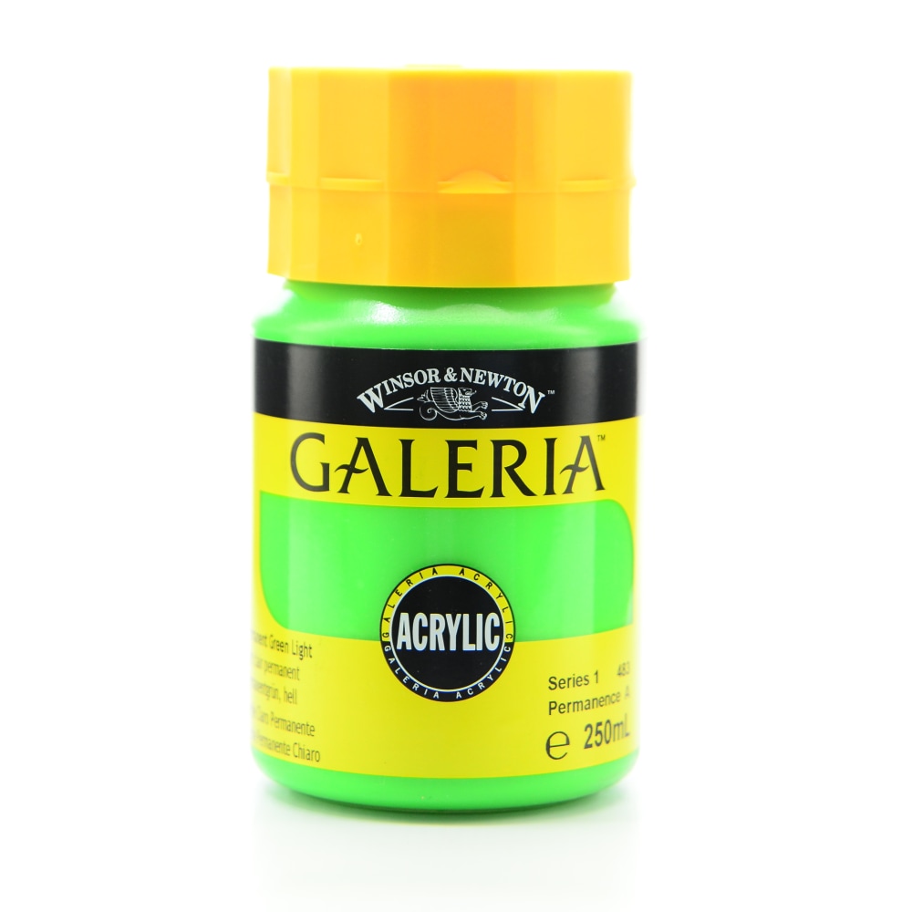 Winsor & Newton Galeria Flow Formula Acrylic Colors, 8.45 oz (250mL), Permanent Green Light, 483, Pack Of 2 MPN:2137483-2
