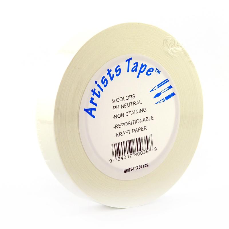 Pro Tapes White Artists Tape, 1in x 2, 160in, Pack Of 3 MPN:PART 1W-3
