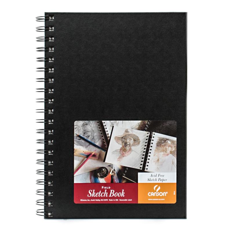 Canson Field Sketchbooks, 7in x 10in, Black, 80 Sheets Per Pad, Pack Of 2 Pads MPN:100510427-2