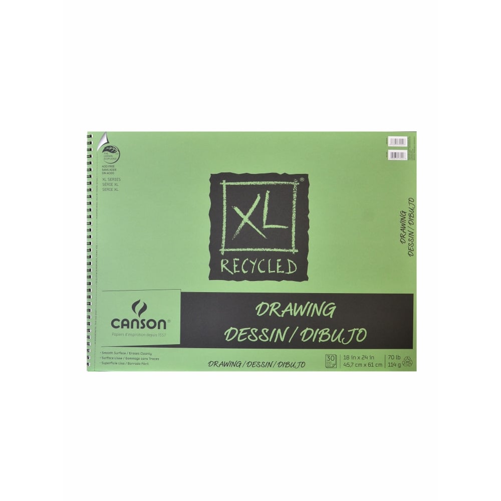 Canson XL Drawing Pads, 18in x 24in, 30 Sheets Per Pad, Pack Of 2 Pads MPN:100510918-2