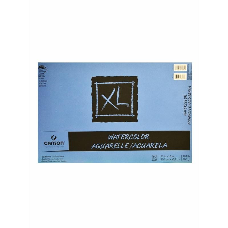 Canson XL Watercolor Pads, 12in x 18in, 30 Sheets Per Pad, Pack Of 2 Pads MPN:100510943-2