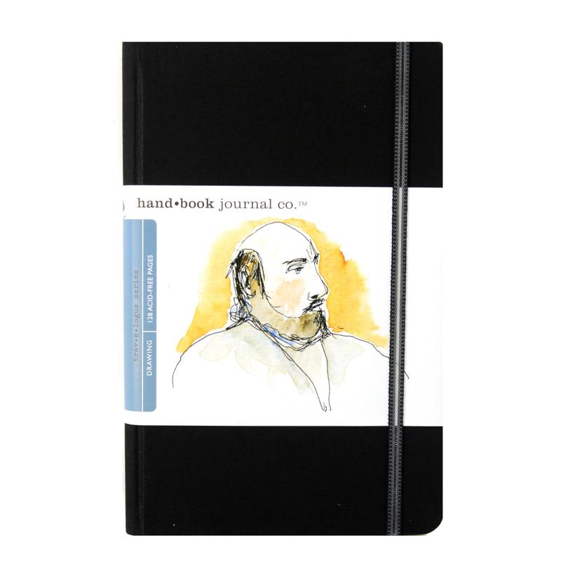 HandBook Journal Co. Travelogue Drawing Journals, Portrait, 5 1/2in x 8 1/4in, 128 Pages (64 Sheets), Ivory Black, Pack Of 2 MPN:721411-2