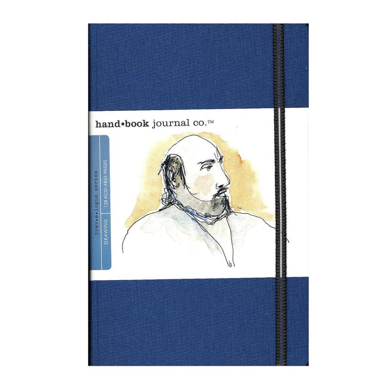 HandBook Journal Co. Travelogue Drawing Journals, Landscape, 5 1/2in x 8 1/4in, 128 Pages (64 Sheets), Ultramarine Blue, Pack Of 2 MPN:721412-2