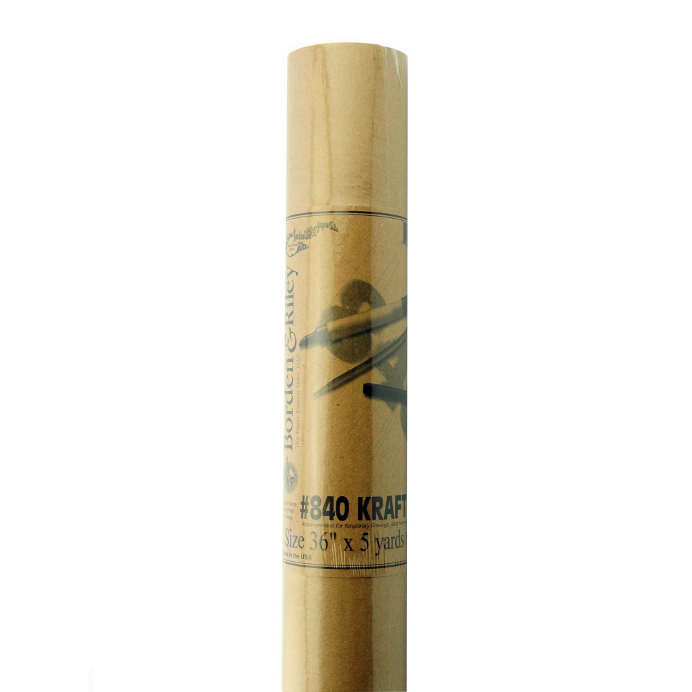 Borden & Riley #840 Kraft Paper, 36in x 15ft, Roll, Brown, Pack Of 2 MPN:840R360500-2