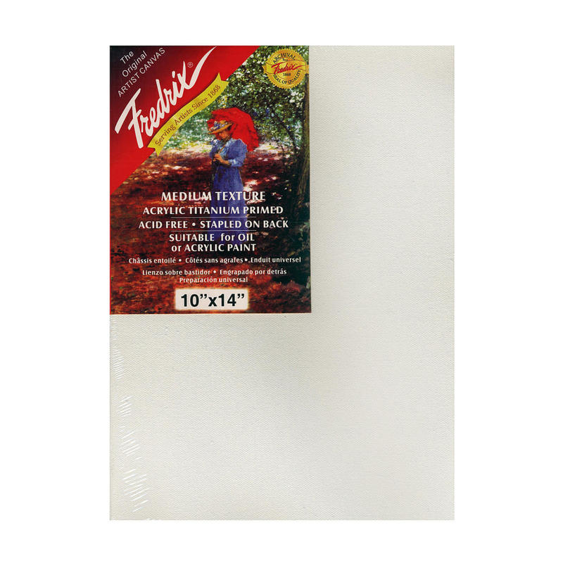 Fredrix Red Label Stretched Cotton Canvases, 10in x 14in x 11/16in, Pack Of 2 MPN:5015-2
