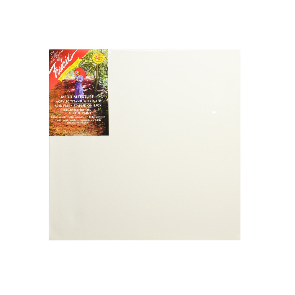 Fredrix Red Label Stretched Cotton Canvases, 18in x 18in x 11/16in, Pack Of 2 MPN:5055-2
