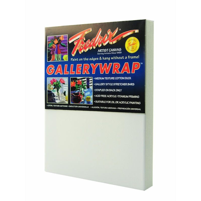Fredrix Gallerywrap Stretched Canvases, 8in x 10in x 1in, Pack Of 2 MPN:5075-2