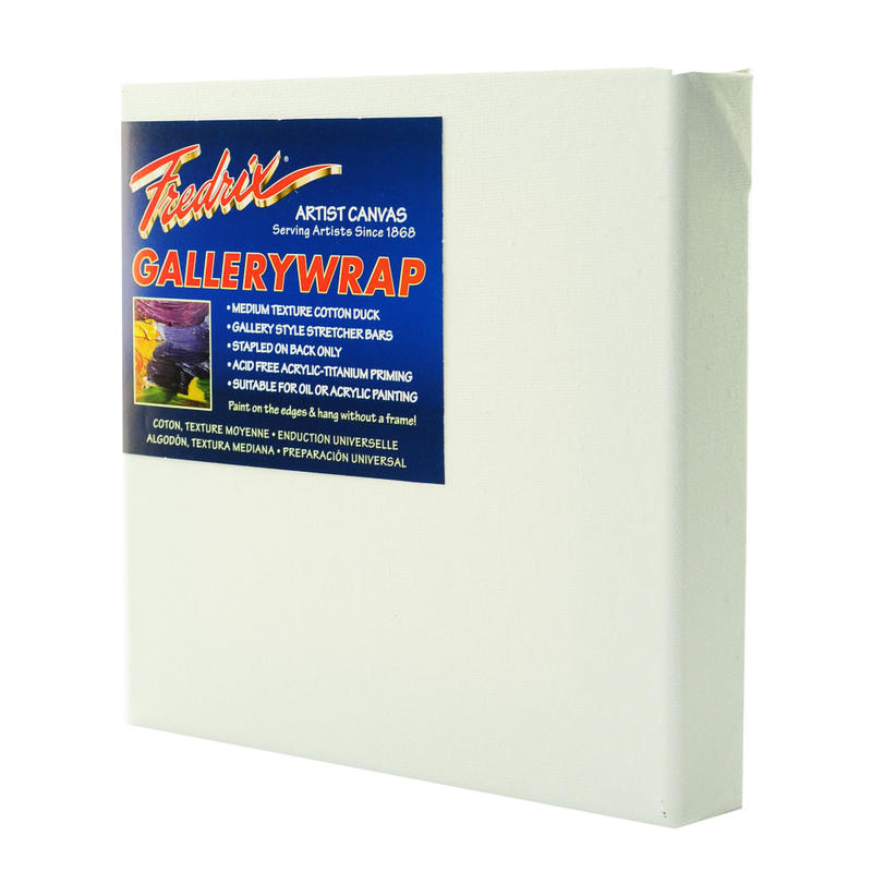 Fredrix Gallerywrap Stretched Canvases, 10in x 10in x 1in, Pack Of 2 MPN:50760-2