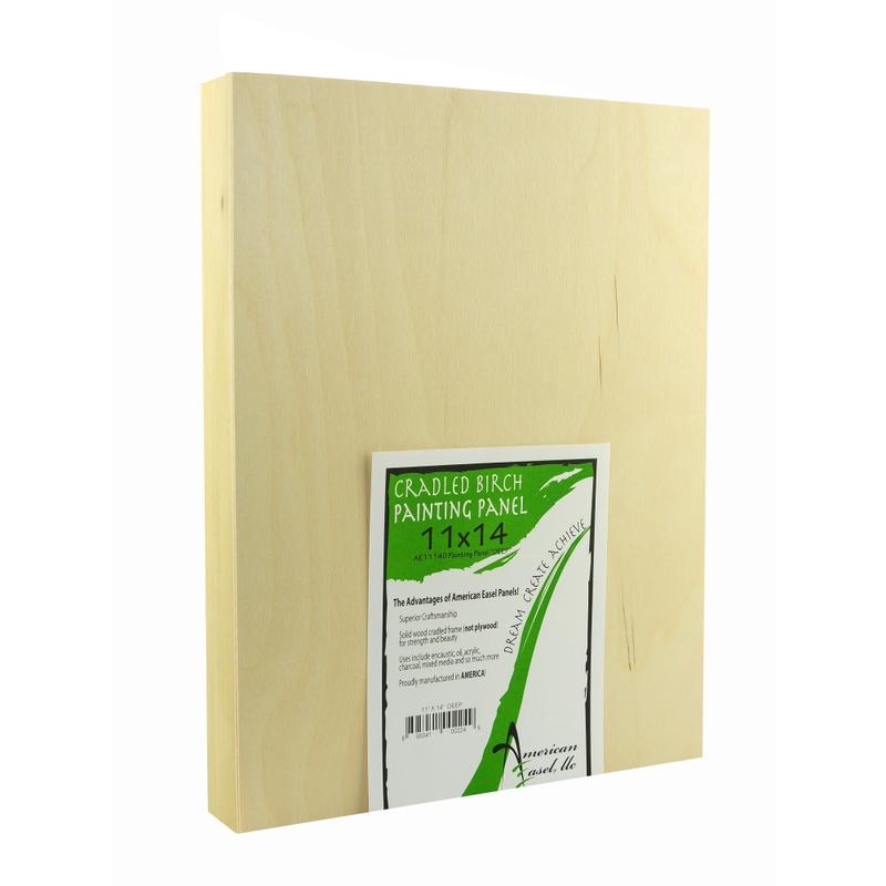 American Easel Cradled Wood Painting Panels, 11in x 14in, Pack Of 2 MPN:AE1114-D-2