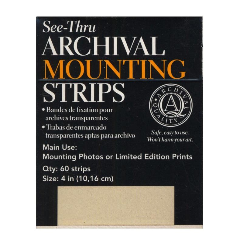 Lineco Self-Stick Mounting Strips, 4in, 60 Strips Per Pack, Case Of 2 Packs MPN:L533-4015-2