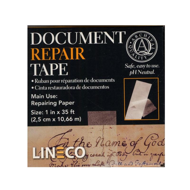 Lineco Document Repair Tape, 1in x 420in, Pack Of 2 MPN:901-0198-2