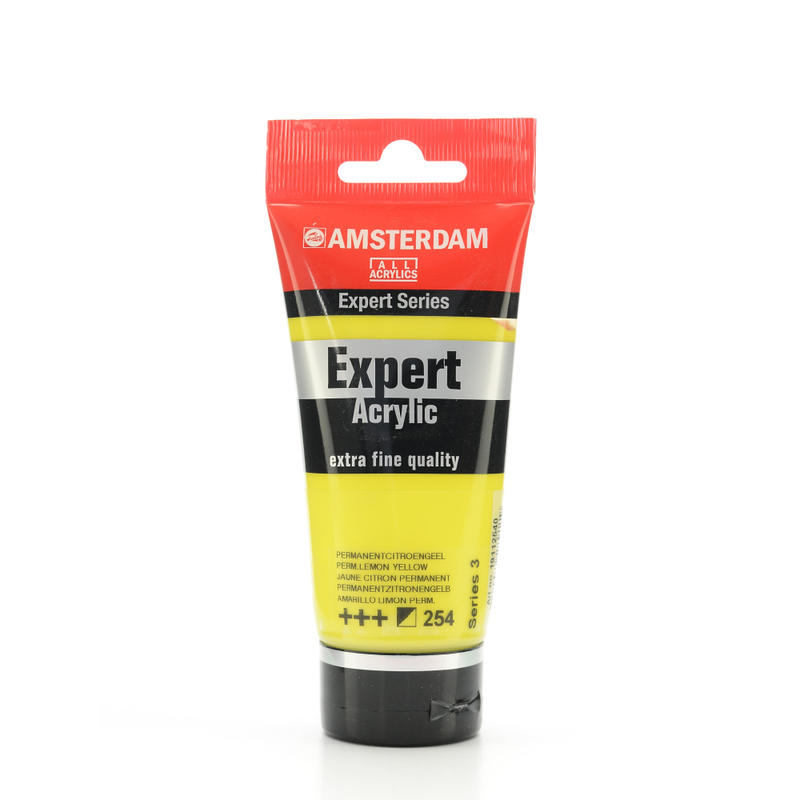 Amsterdam Expert Acrylic Paint Tubes, 75 mL, Permanent Lemon Yellow, Pack Of 2 MPN:100515323-2